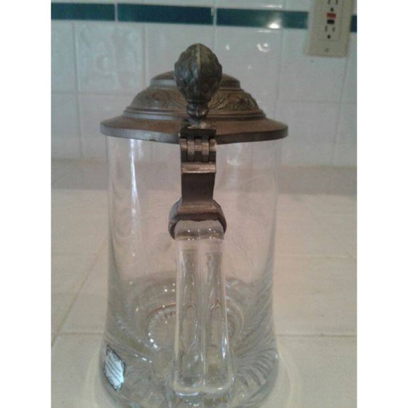 Vintage Rastal crystal pewter beer stein unused w/label - Picture 2 of 5